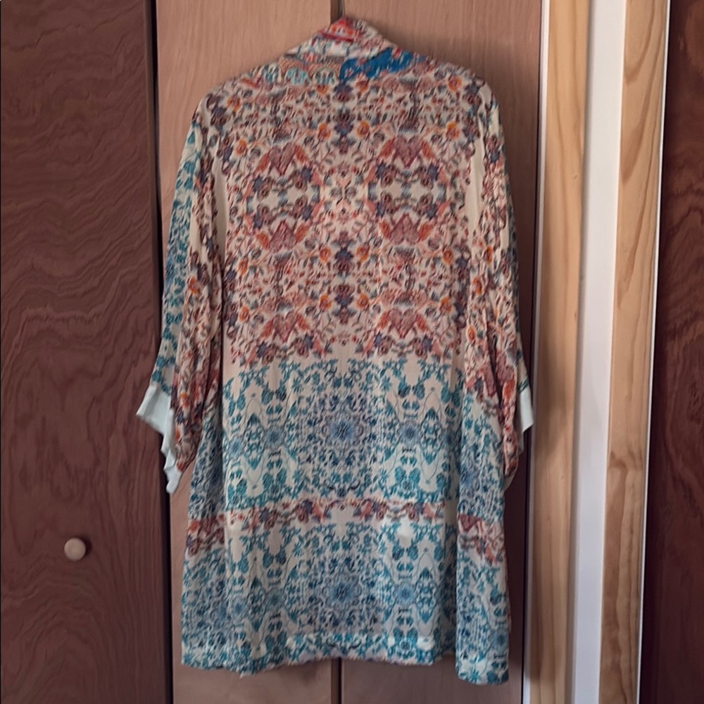 Johnny Was Betmo Embroidered Colorful Bohemian Kimono Size 2X Brand New With Tag - Picture 6 of 11
